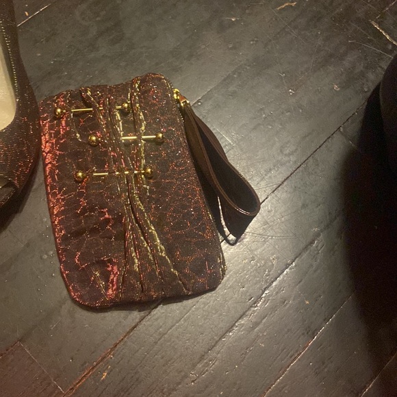 Chinese Laundry hold forever giraffe brown multi heels & purse set - Picture 2 of 9